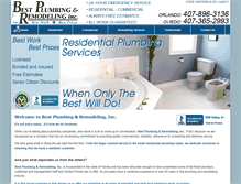 Tablet Screenshot of bestplumbingorlando.com